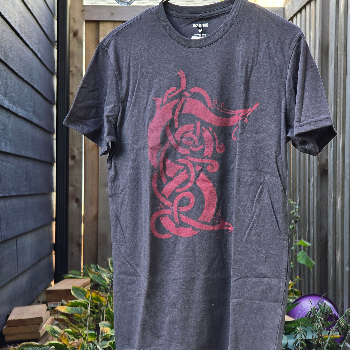 Twin Serpents, Pink on Navy