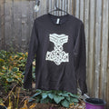 Mjolnir, White on Black (Long Sleeve)